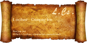 Locher Cseperke névjegykártya